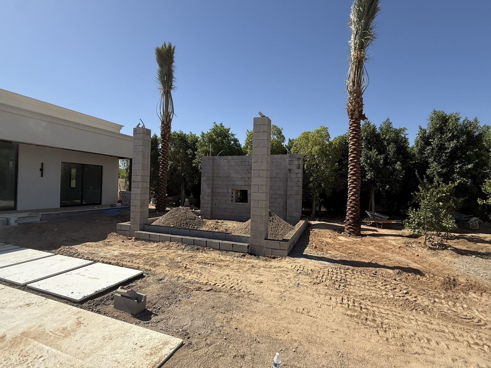 Cabana shell with block pillars, Phoenix Metro, AZ