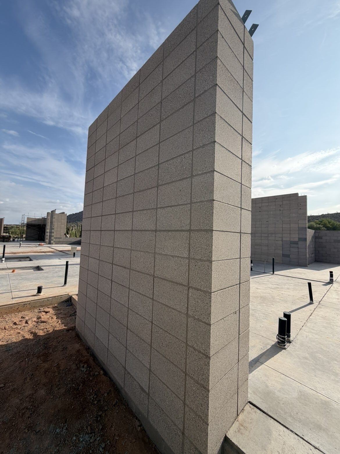 Engineered block wall panel, custom estate lot, Phoenix Metro, AZ